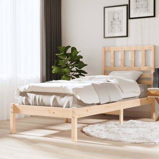 vidaXL Rama łóżka, lite drewno sosnowe, 100 x 200 cm vidaXL