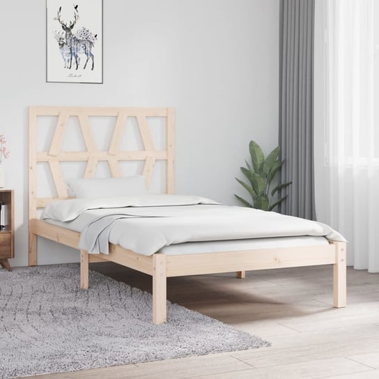 vidaXL Rama łóżka, lite drewno sosnowe, 100 x 200 cm vidaXL