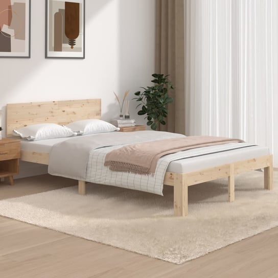 vidaXL Rama łóżka, lite drewno sosnowe, 120 x 200 cm vidaXL