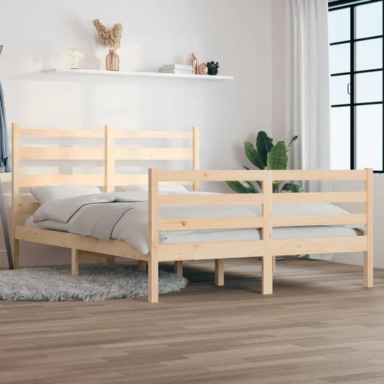 vidaXL Rama łóżka, lite drewno sosnowe, 120x200 cm vidaXL