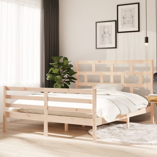 vidaXL Rama łóżka, lite drewno sosnowe, 160 x 200 cm vidaXL