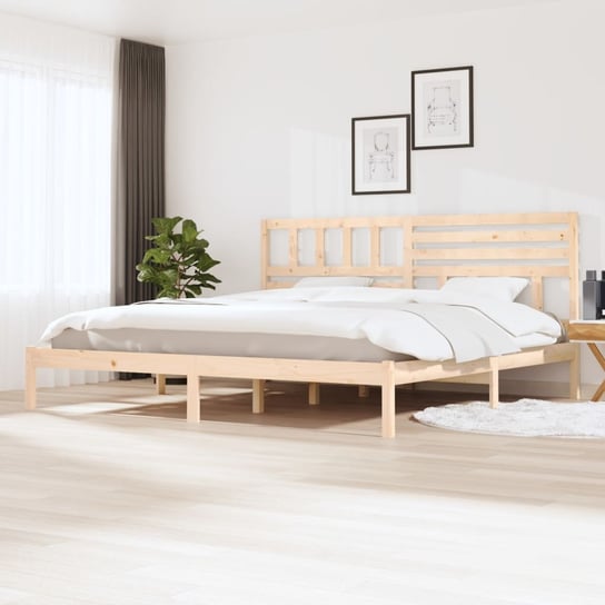 vidaXL Rama łóżka, lite drewno sosnowe, 200x200 cm vidaXL