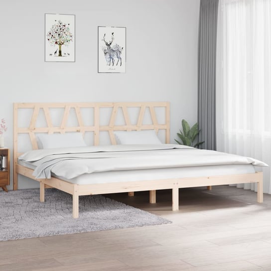 vidaXL Rama łóżka, lite drewno sosnowe, 200x200 cm vidaXL