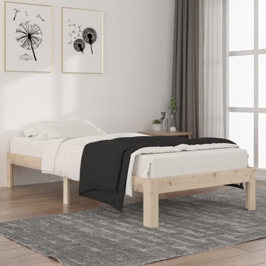 vidaXL Rama łóżka, lite drewno sosnowe, 90 x 200 cm vidaXL