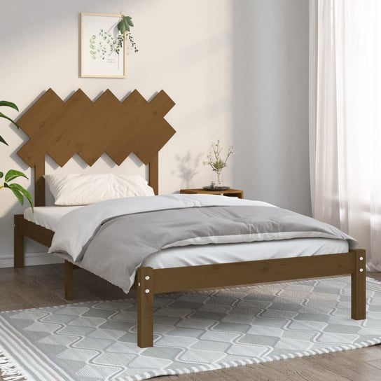vidaXL Rama łóżka, miodowy brąz, 100 x 200 cm, lite drewno vidaXL