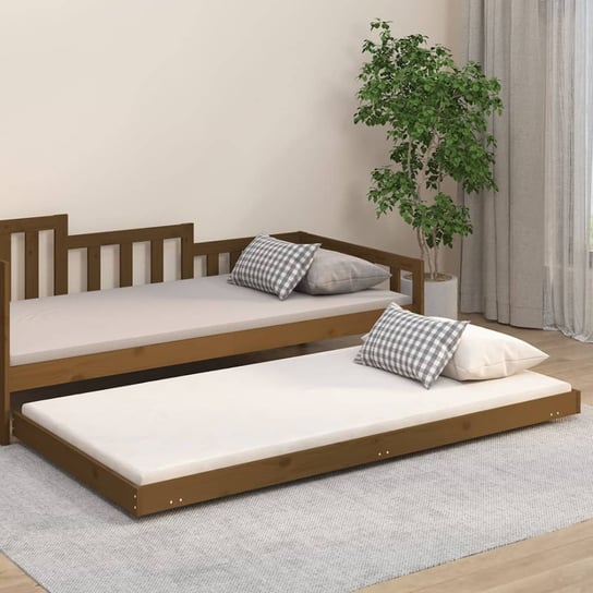 vidaXL Rama łóżka, miodowy brąz, 100 x 200 cm, lite drewno sosnowe vidaXL