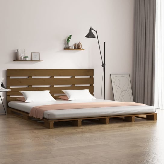 vidaXL Rama łóżka, miodowy brąz, 140 x 200 cm, lite drewno sosnowe vidaXL