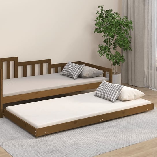 vidaXL Rama łóżka, miodowy brąz, 80x200 cm, lite drewno sosnowe vidaXL
