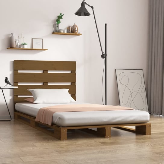 vidaXL Rama łóżka, miodowy brąz, 90 x 200 cm, lite drewno sosnowe vidaXL