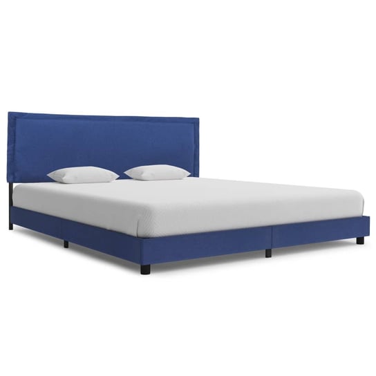 vidaXL Rama łóżka, niebieska, tapicerowana tkaniną, 180 x 200 cm vidaXL