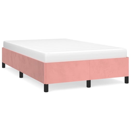 vidaXL Rama łóżka, różowa, 120x190 cm, obita aksamitem vidaXL