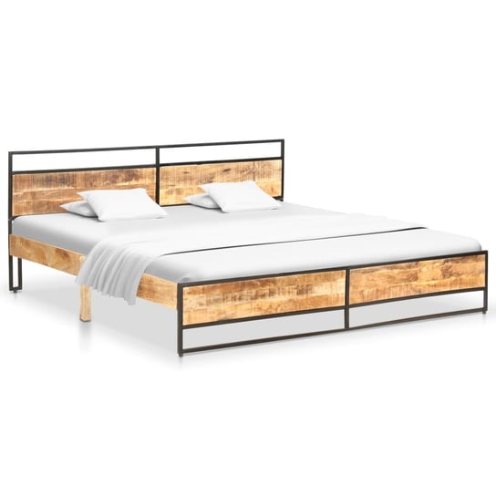 vidaXL Rama łóżka, surowe drewno mango, 200 x 200 cm vidaXL
