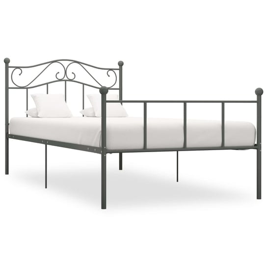 vidaXL Rama łóżka, szara, metalowa, 100 x 200 cm vidaXL