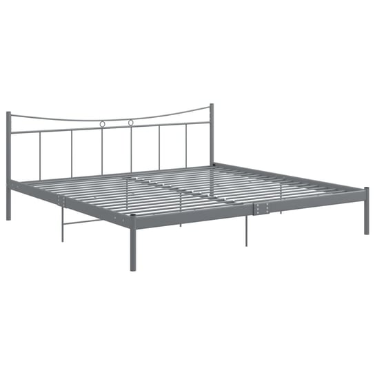 vidaXL Rama łóżka, szara, metalowa, 180 x 200 cm vidaXL