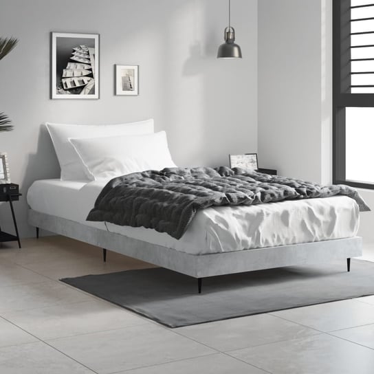 vidaXL Rama łóżka, szarość betonu, 100x200 cm, materiał drewnopochodny vidaXL