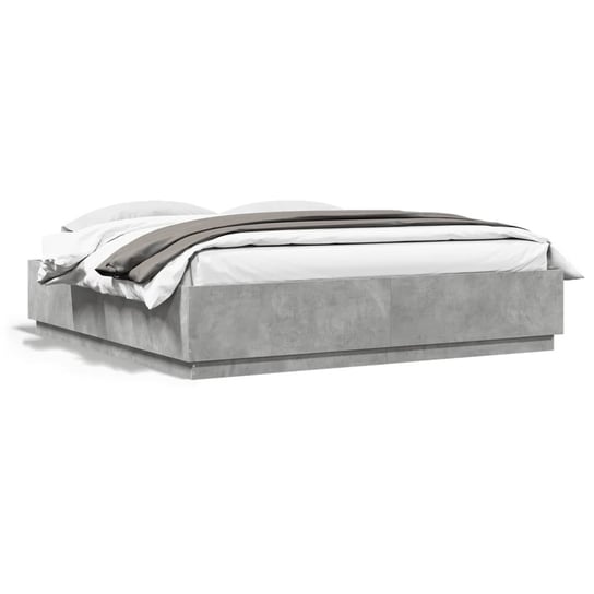vidaXL Rama łóżka, szarość betonu, 180x200 cm, materiał drewnopochodny vidaXL