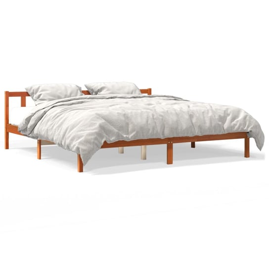 vidaXL Rama łóżka, woskowy brąz, 180x200 cm, lite drewno sosnowe vidaXL