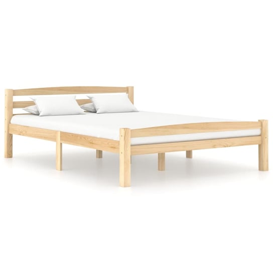 vidaXL Rama łóżka z litego drewna sosnowego, 140 x 200 cm vidaXL