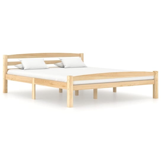 vidaXL Rama łóżka z litego drewna sosnowego, 160 x 200 cm vidaXL