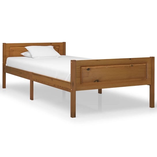 vidaXL Rama łóżka z litego drewna sosnowego, miodowy brąz, 100x200 cm vidaXL