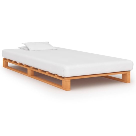 vidaXL Rama łóżka z palet, brązowa, lite drewno sosnowe, 100 x 200 cm vidaXL