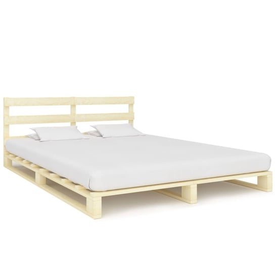 vidaXL Rama łóżka z palet, lite drewno sosnowe, 160 x 200 cm vidaXL
