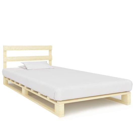 vidaXL Rama łóżka z palet, lite drewno sosnowe, 90 x 200 cm vidaXL