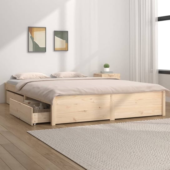 vidaXL Rama łóżka z szufladami, 120x200 cm vidaXL