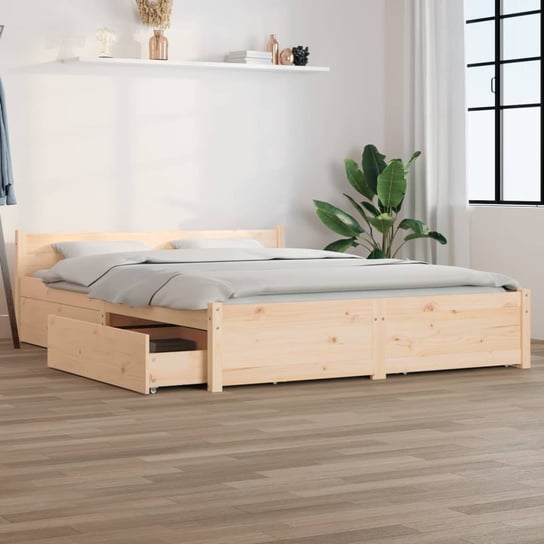 vidaXL Rama łóżka z szufladami, 160x200 cm vidaXL