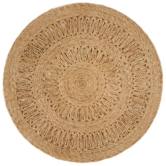 vidaXL Ręcznie pleciony dywan z juty, 90 cm, okrągły vidaXL