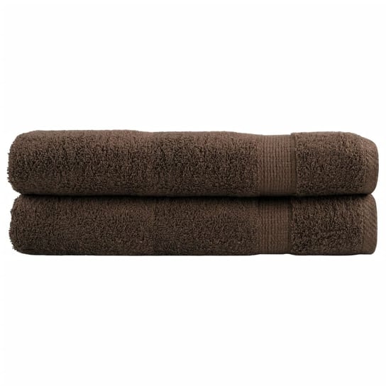 vidaXL Ręczniki premium SOLUND, 2 szt., brązowe, 100x200 cm Inna marka