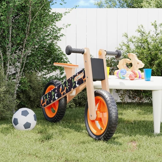 vidaXL Rowerek biegowy dla dzieci, pomarańczowy z nadrukiem vidaXL