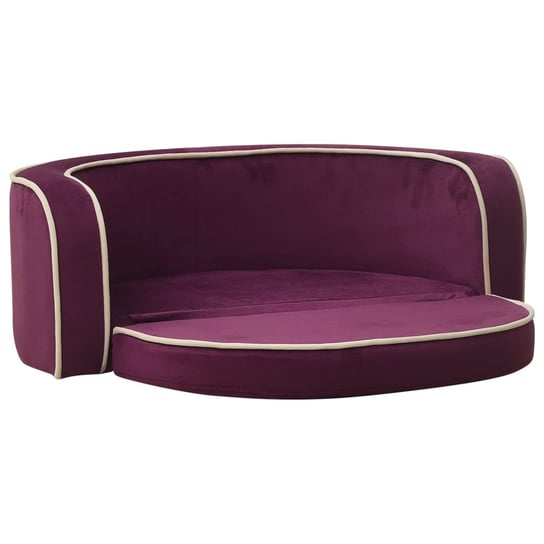 vidaXL Rozkładana sofa dla psa, bordowa, 73x67x26 cm, pluszowa vidaXL