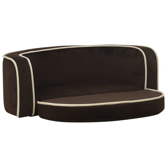 vidaXL Rozkładana sofa dla psa, brązowa, 73x67x26 cm, pluszowa vidaXL