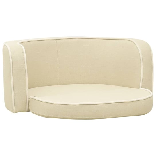 vidaXL Rozkładana sofa dla psa, kremowa, 76x71x30 cm, lniana vidaXL