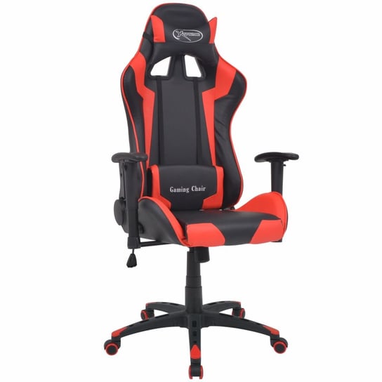 vidaXL Rozkładane krzesło biurowe, sportowe, sztuczna skóra, czerwone vidaXL