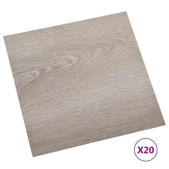 vidaXL, Samoprzylepne panele podłogowe, 20 szt., PVC, 1,86 m², taupe vidaXL