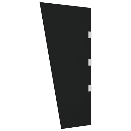 vidaXL Ścianka do zadaszenia drzwi, czarna, 50x100 cm, szkło hartowane vidaXL