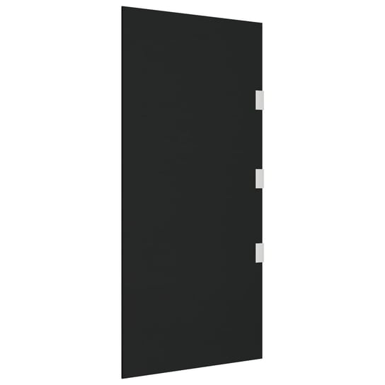 vidaXL Ścianka do zadaszenia drzwi, czarna, 50x100 cm, szkło hartowane vidaXL
