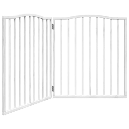 vidaXL Składana bramka zabezpieczająca dla psa, 2 panele, biała, 160cm vidaXL