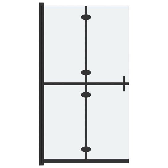 vidaXL Składana ścianka prysznicowa, mrożone szkło ESG, 110x190 cm vidaXL