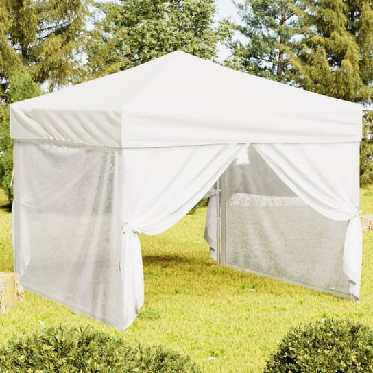 vidaXL Składany namiot imprezowy ze ściankami, biały, 3x3 m vidaXL