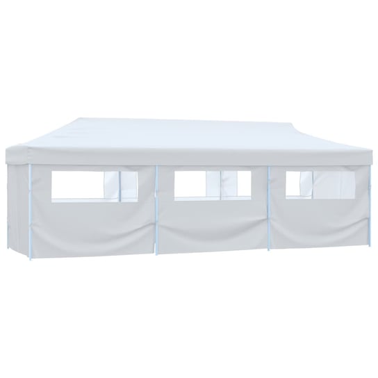 vidaXL Składany namiot z 8 ścianami bocznymi, 3 x 9 m, biały vidaXL