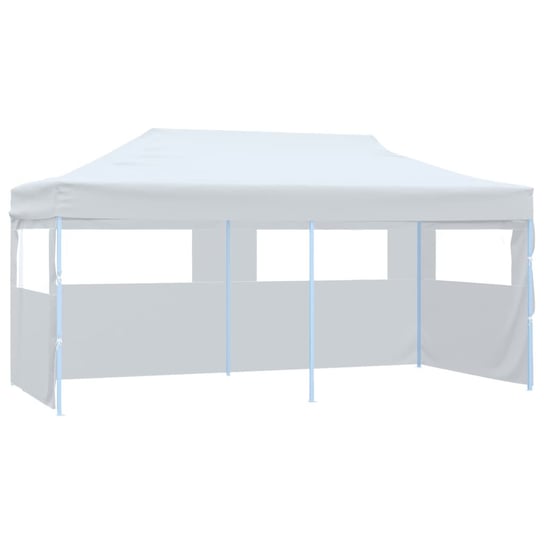 vidaXL Składany namiot ze ścianami bocznymi, 3 x 6 m, stal, biały vidaXL
