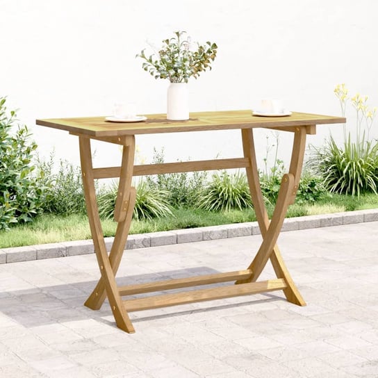 vidaXL Składany stół ogrodowy, 110x55x75 cm, lite drewno akacjowe vidaXL