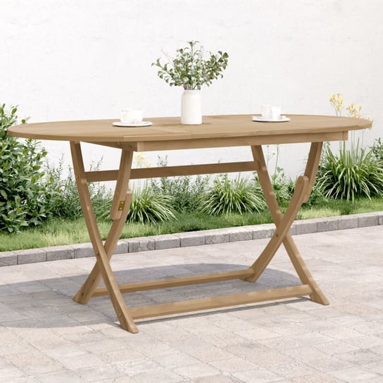 vidaXL Składany stół ogrodowy, 160x85x75 cm, lite drewno akacjowe vidaXL