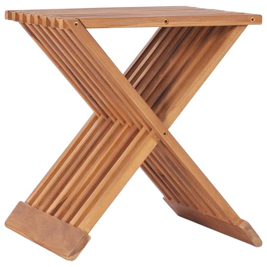 vidaXL Składany stołek, 40x32x45 cm, lite drewno tekowe vidaXL