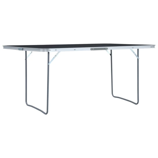 vidaXL Składany stolik turystyczny, szary, aluminiowy, 180 x 60 cm vidaXL
