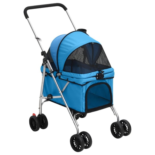 vidaXL Składany wózek dla psa, niebieski, 76x50x100 cm, tkanina Oxford vidaXL