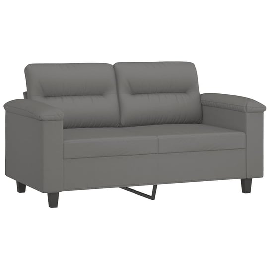 vidaXL Sofa 2-osobowa, ciemnoszara, 120 cm, tapicerowana mikrofibrą vidaXL